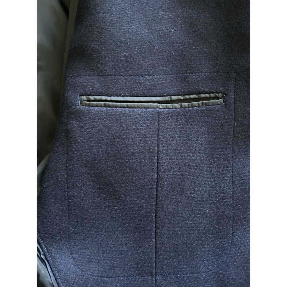 Vane Men's Navy Wool Herringbone 2 Button Blazer Size 44R Fall Winter Classic - Picture 10 of 12